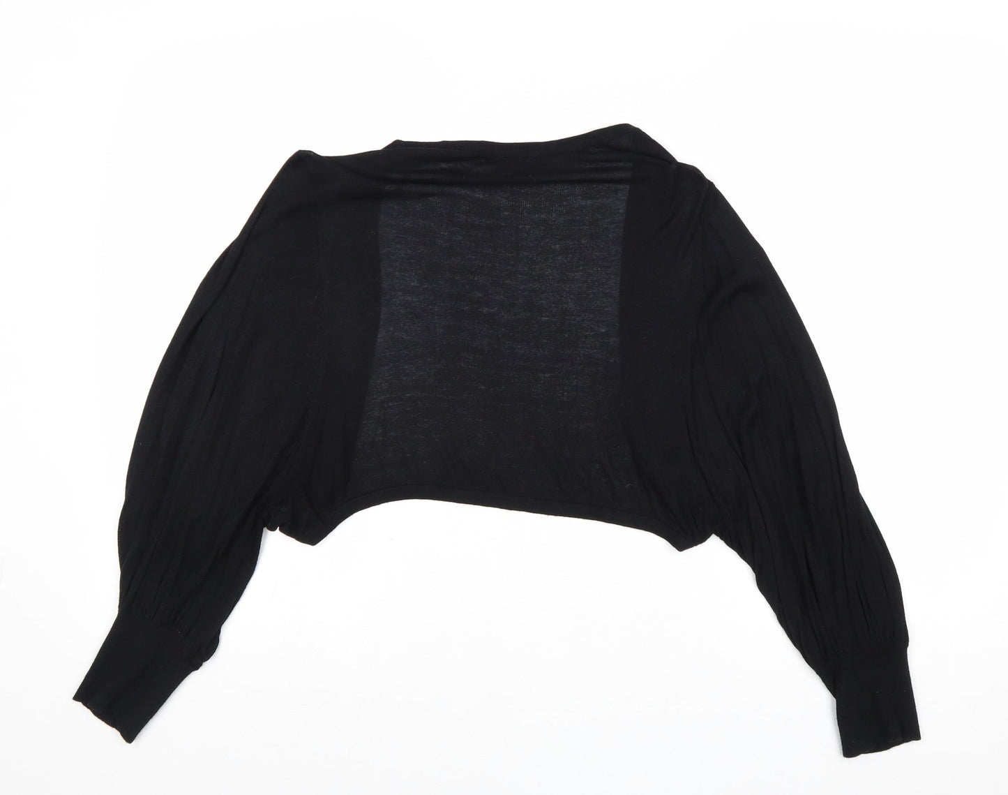 Warehouse Womens Black V-Neck Viscose Cardigan Jumper Size 14
