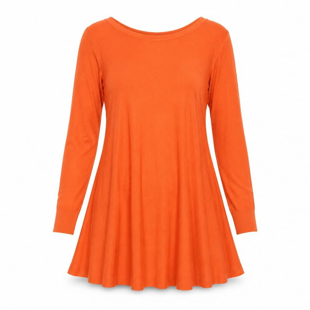 Marks & Spencer Womens Orange Acrylic Trapeze & Swing Size 10 Round Neck Pullover