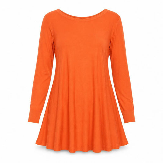 Marks & Spencer Womens Orange Acrylic Trapeze & Swing Size 10 Round Neck Pullover
