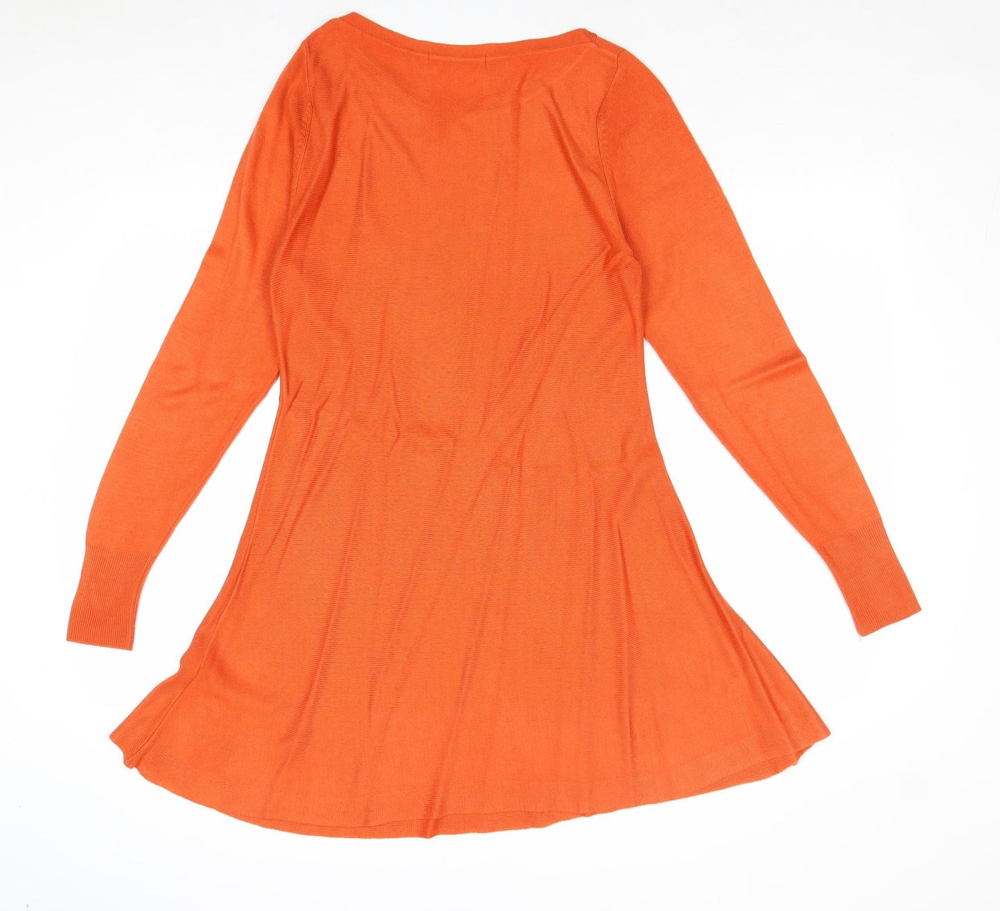 Marks and Spencer Womens Orange Acrylic Trapeze & Swing Size 10 Round Neck Pullover