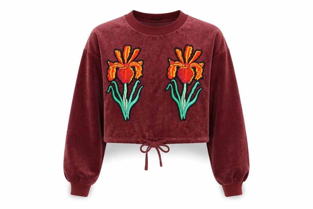 Love & Other Things Womens Red Polyester Pullover Sweatshirt Size XS Pullover