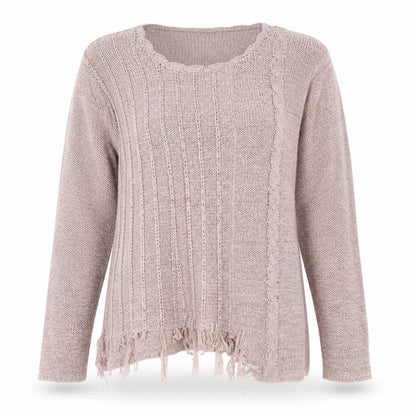 Sara Womens Pink Round Neck Nylon Pullover Jumper Size M