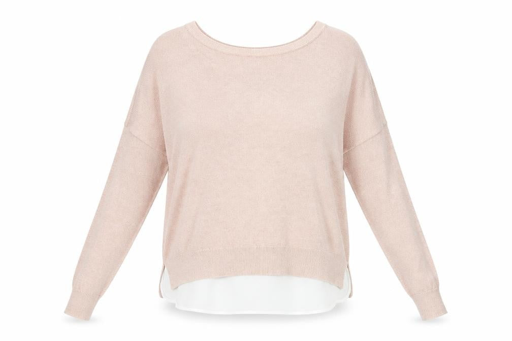 Only Womens Pink Round Neck Viscose Pullover Jumper Size L