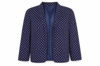 Atmosphere Womens Blue Polka Dot Jacket Blazer Size 12