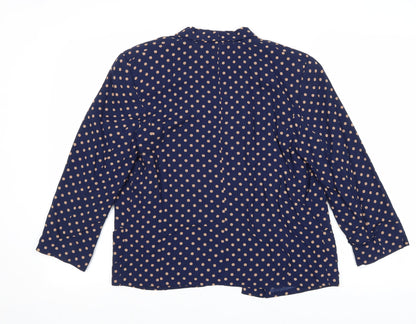 Atmosphere Womens Blue Polka Dot Jacket Blazer Size 12