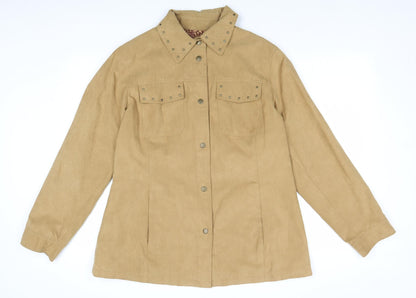 Roman Womens Brown Jacket Size M Snap