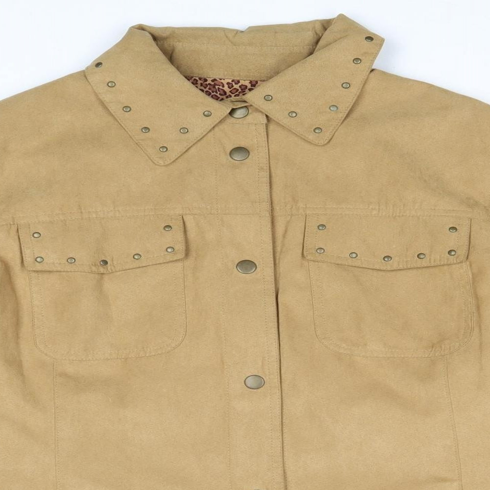 Roman Womens Brown Jacket Size M Snap