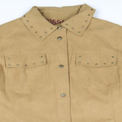 Roman Womens Brown Jacket Size M Snap