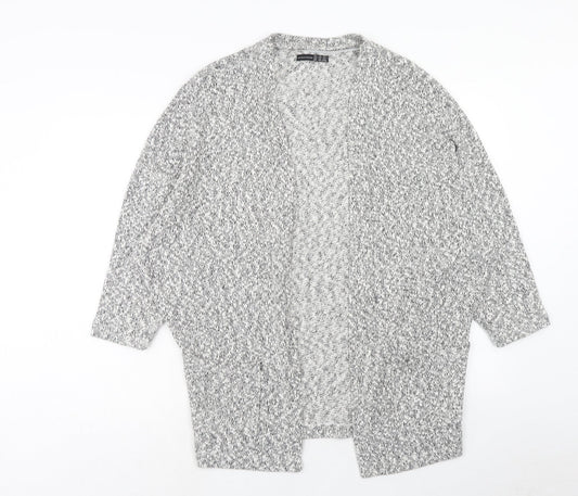 Atmosphere Womens Grey V-Neck Cotton Cardigan Jumper Size S
