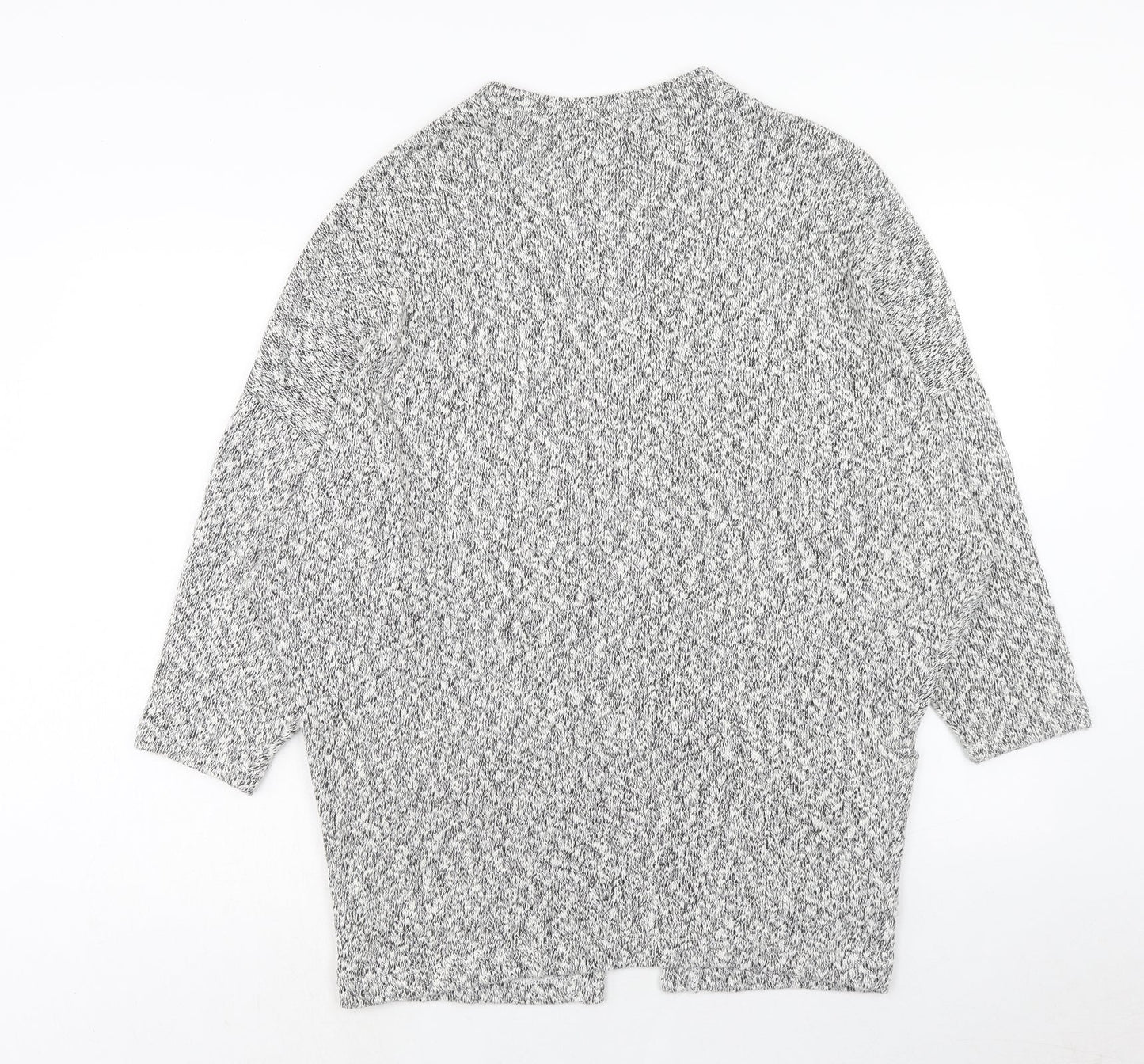 Atmosphere Womens Grey V-Neck Cotton Cardigan Jumper Size S