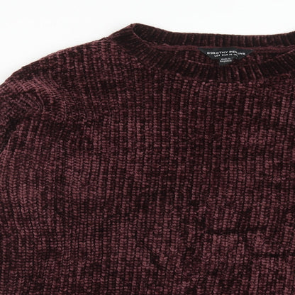 Dorothy Perkins Womens Purple Round Neck Polyester Pullover Jumper Size 10
