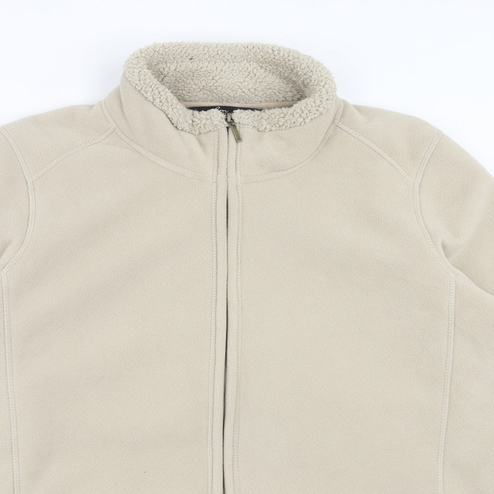 Bonmarché Womens Beige Jacket Size M Zip