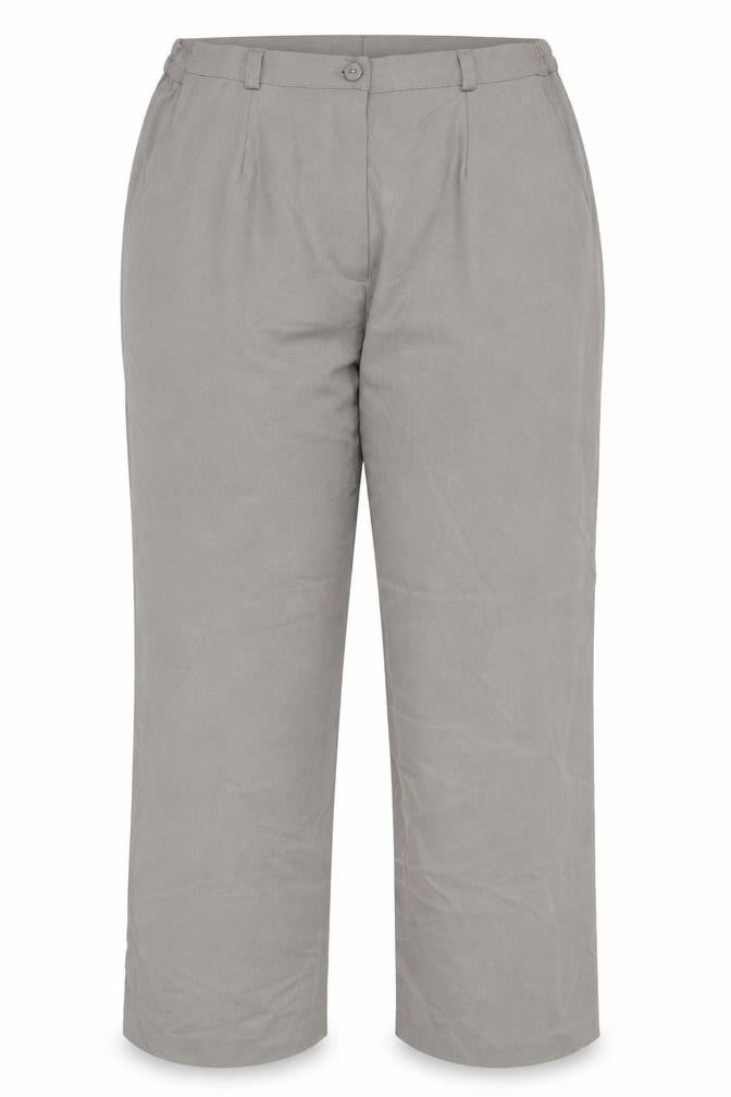 VINCI Womens Grey Polyester Trousers Size 16 Regular Zip