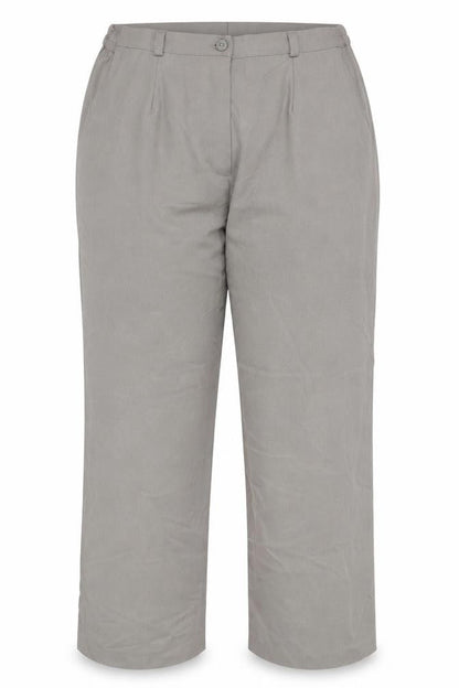 VINCI Womens Grey Polyester Trousers Size 16 Regular Zip