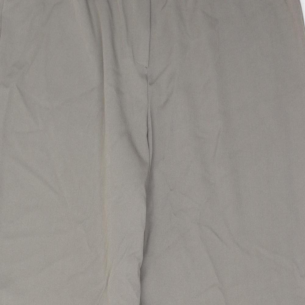 VINCI Womens Grey Polyester Trousers Size 16 Regular Zip