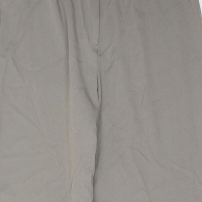 VINCI Womens Grey Polyester Trousers Size 16 Regular Zip