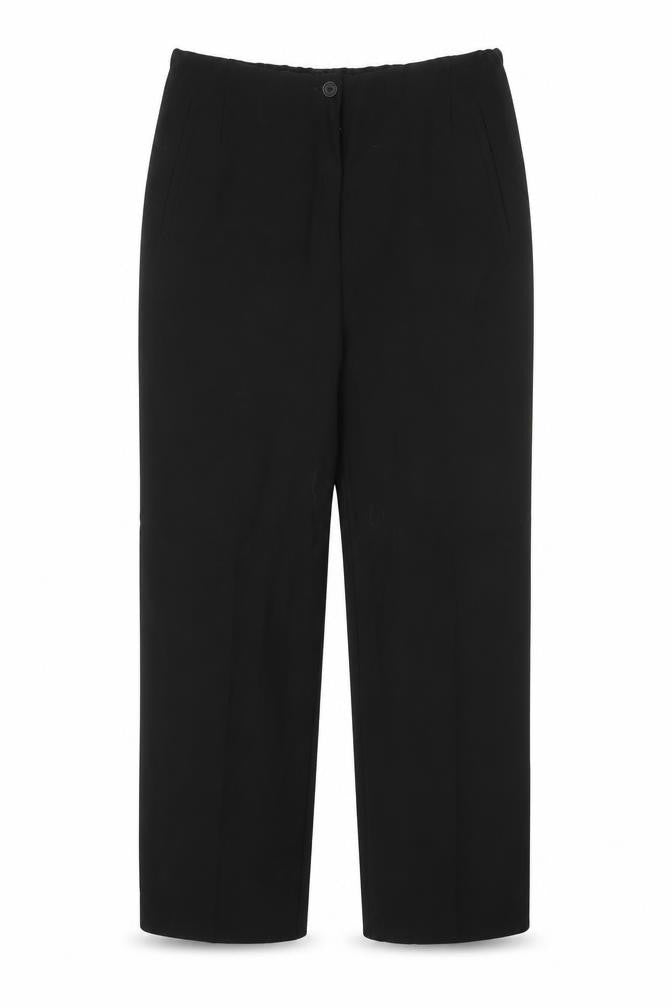 Slimma Womens Black Polyester Trousers Size 14 Regular Zip