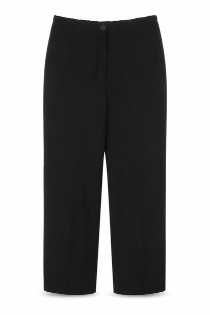 Slimma Womens Black Polyester Trousers Size 14 Regular Zip