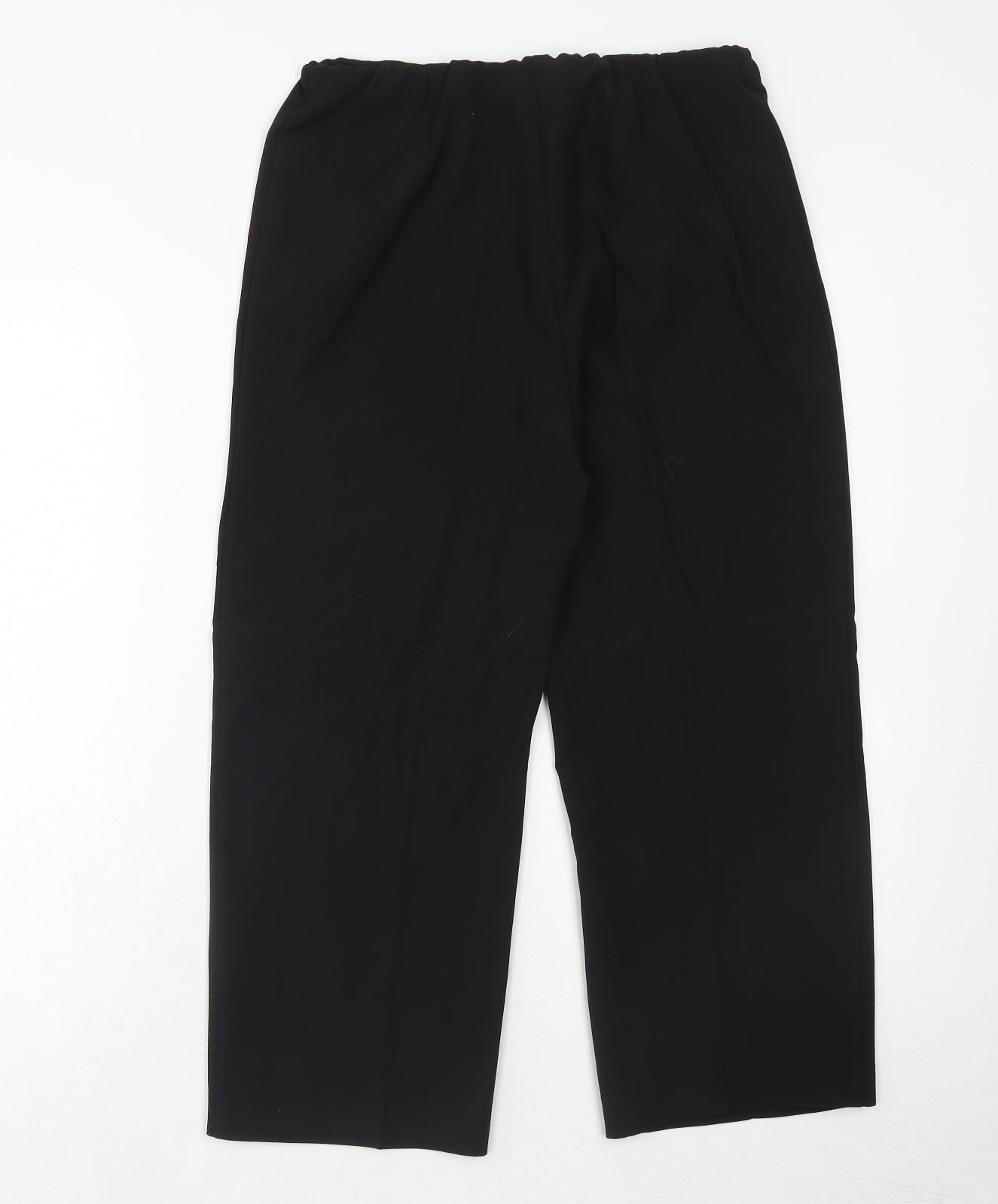 Slimma Womens Black Polyester Trousers Size 14 Regular Zip