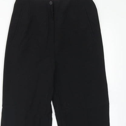 Slimma Womens Black Polyester Trousers Size 14 Regular Zip