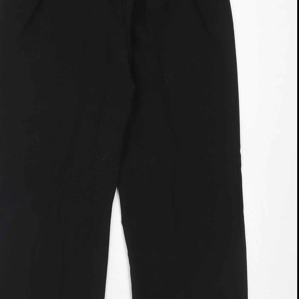 Slimma Womens Black Polyester Trousers Size 14 Regular Zip