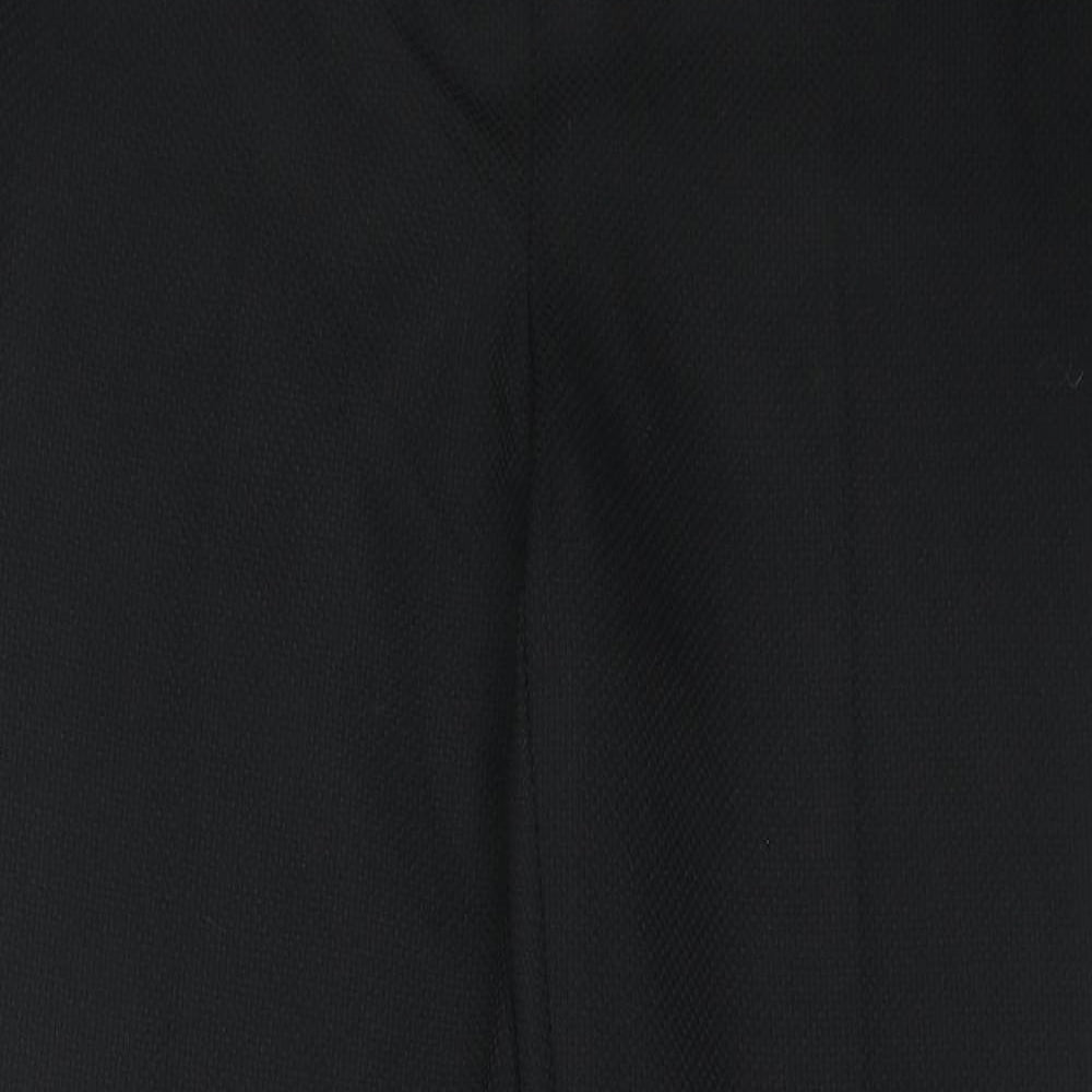 Peacocks Womens Black Polyester Dress Pants Trousers Size 12 Regular Hook & Eye