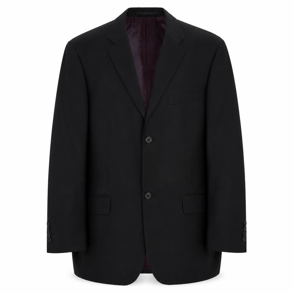 Fellini Mens Black Wool Jacket Suit Jacket Size 40 Regular