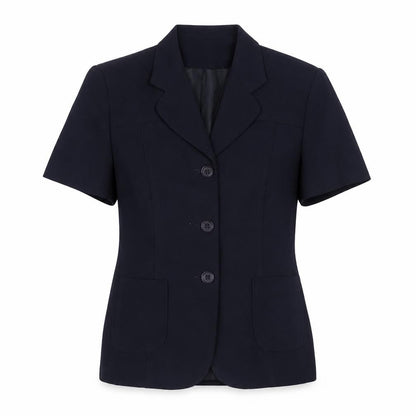 Anne Brooks Womens Blue Polyester Jacket Blazer Size 10