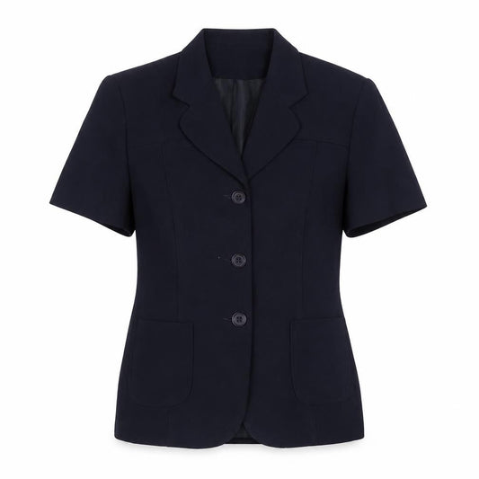 Anne Brooks Womens Blue Polyester Jacket Blazer Size 10