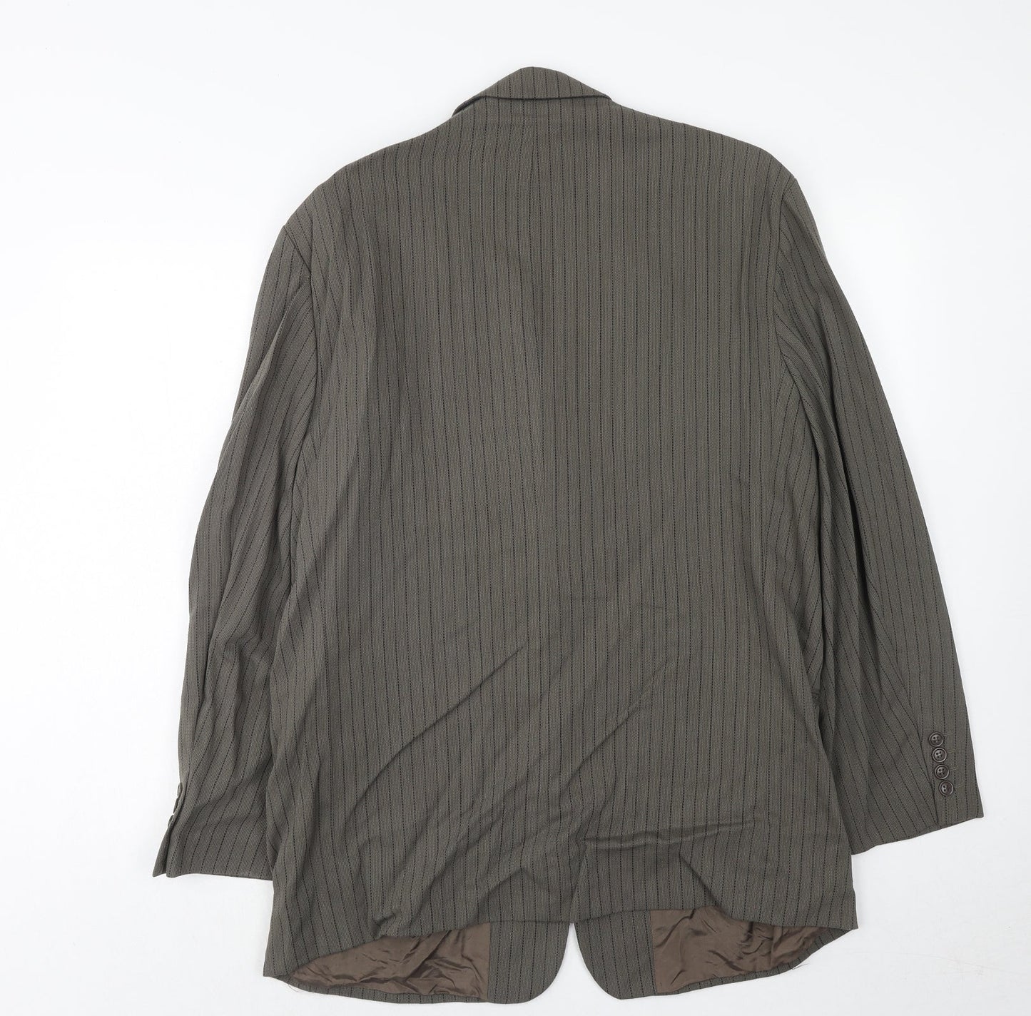 Ciro Citterio Mens Grey Striped Wool Jacket Suit Jacket Size 44 Regular