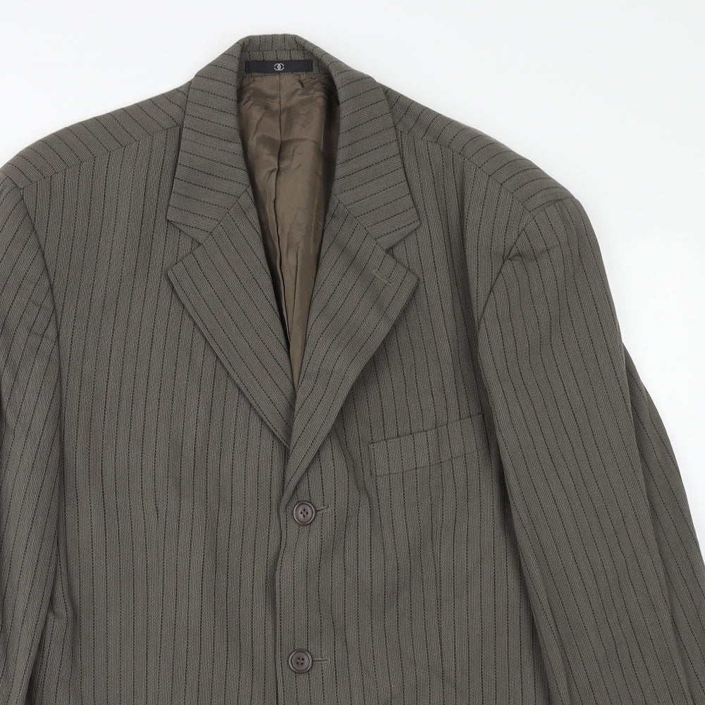 Ciro Citterio Mens Grey Striped Wool Jacket Suit Jacket Size 44 Regular