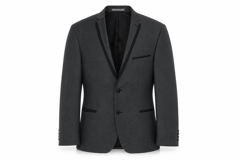 Red Herring Mens Grey Polyacrylate Fibre Jacket Suit Jacket Size 42 Regular