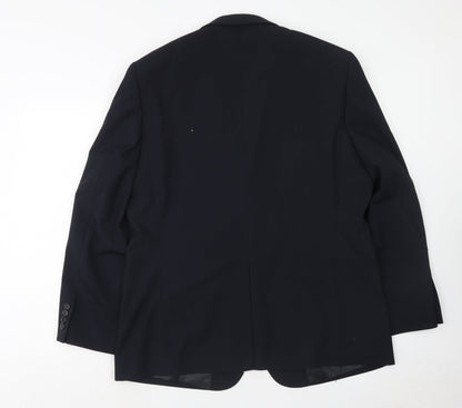 Charlton Gray Mens Blue Polyester Jacket Suit Jacket Size 44 Regular