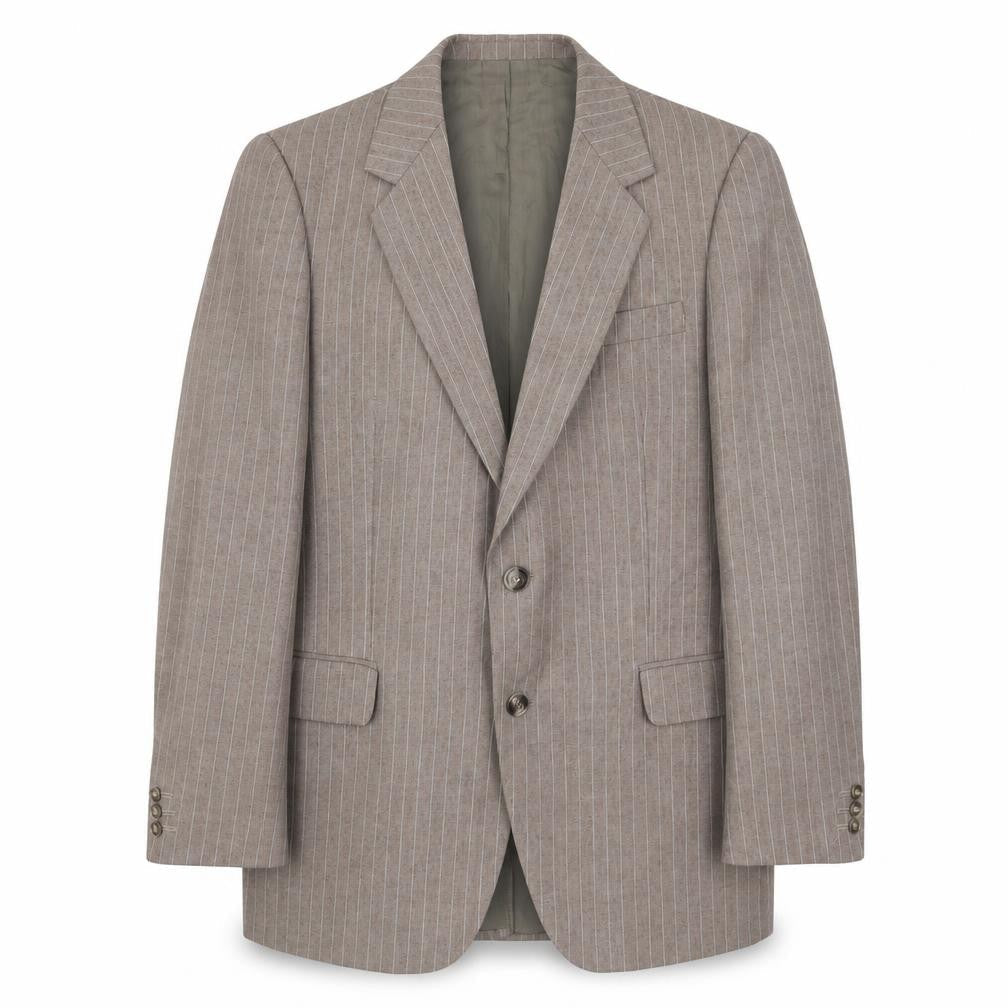 John Collier Mens Brown Striped Polyester Jacket Suit Jacket Size 38 Regular