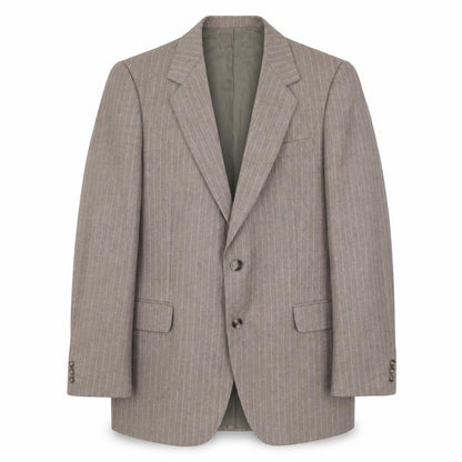 John Collier Mens Brown Striped Polyester Jacket Suit Jacket Size 38 Regular