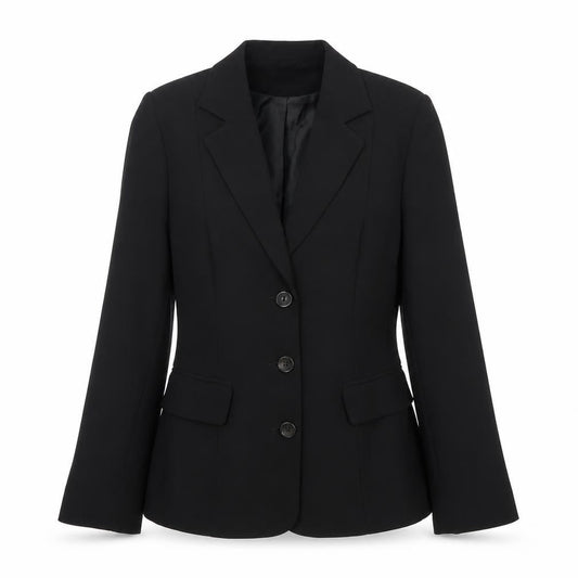 Betty Clark Womens Black Polyester Jacket Blazer Size 12