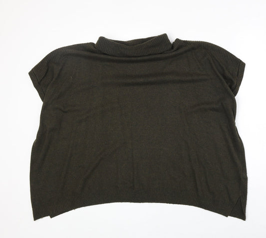New Look Womens Grey Roll Neck Viscose Pullover Jumper Size M
