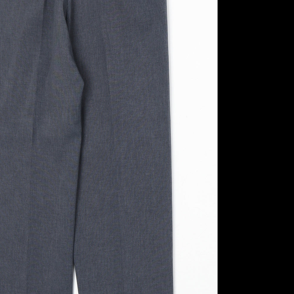 Sarika Womens Blue Polyester Trousers Size 12 Regular