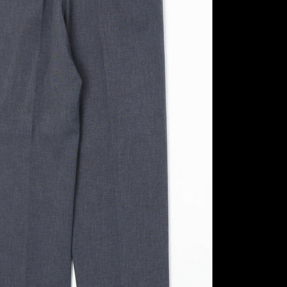 Sarika Womens Blue Polyester Trousers Size 12 Regular