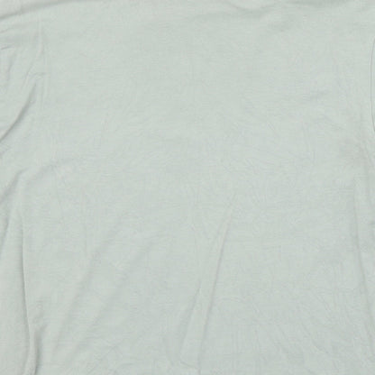 Monki Womens Green Polyester Basic T-Shirt Size M Round Neck