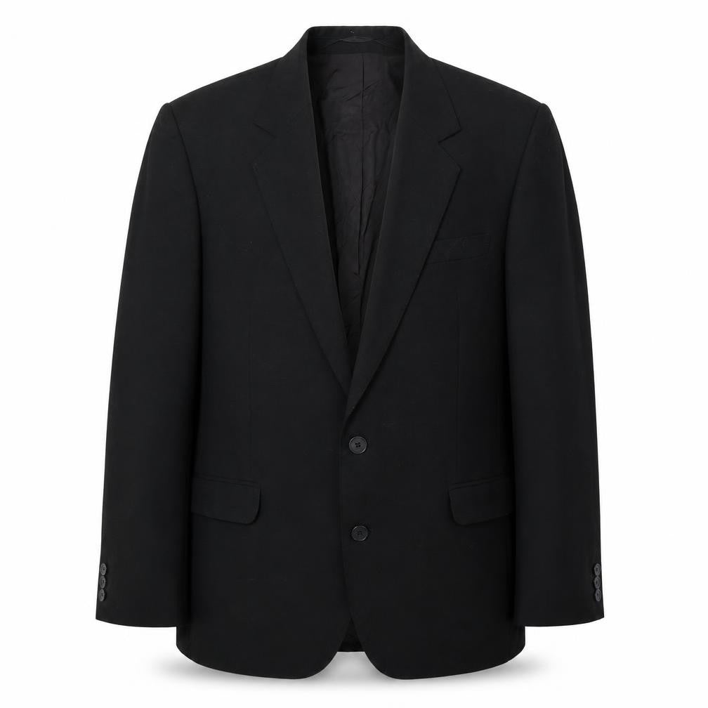 Falconry Mens Black Polyester Jacket Suit Jacket Size 38 Regular