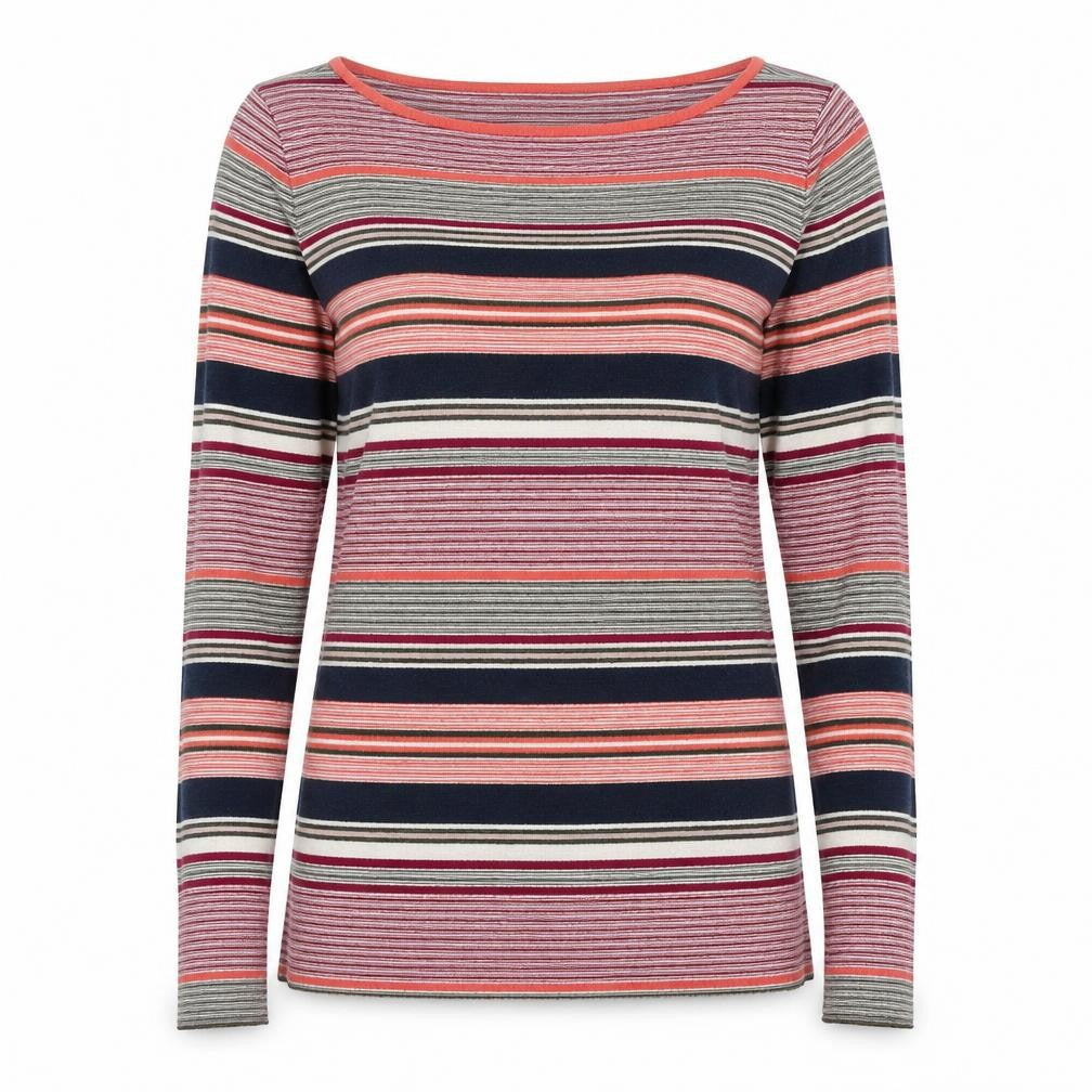 Gap Womens Multicoloured Boat Neck Striped Cotton Pullover Jumper Size S