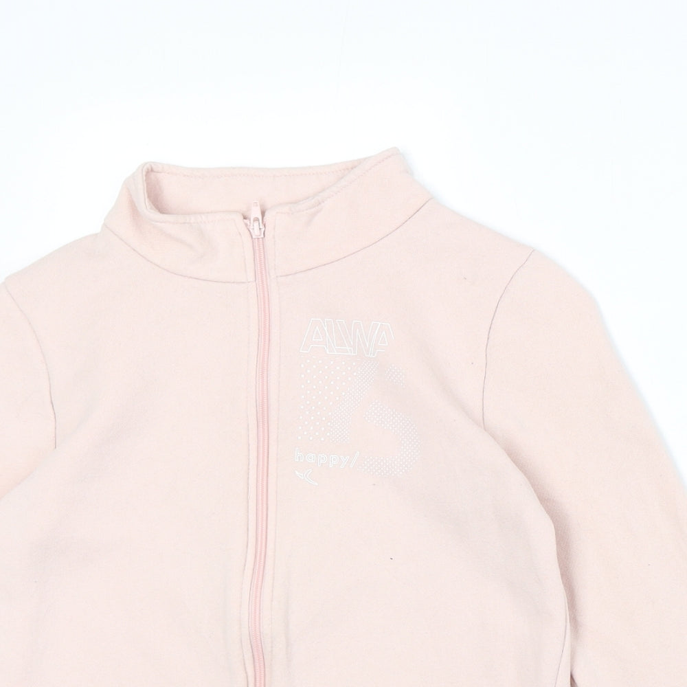 DECATHLON Girls Pink Jacket Size 12 Years Zip