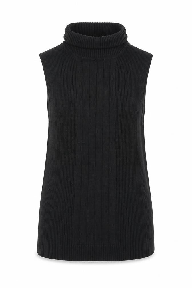 Laundry Industry Womens Black Polyester Basic T-Shirt Size XS Roll Neck