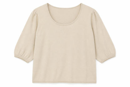 Note Womens Beige Scoop Neck Acrylic Pullover Jumper Size 20
