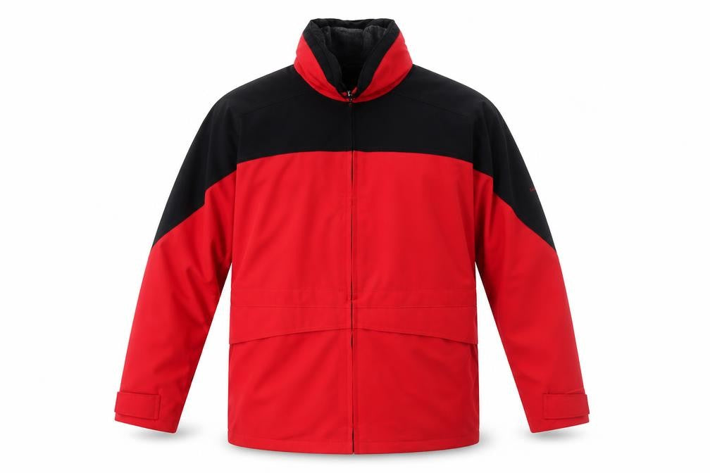 Liz Claiborne Mens Red Windbreaker Jacket Size S Zip