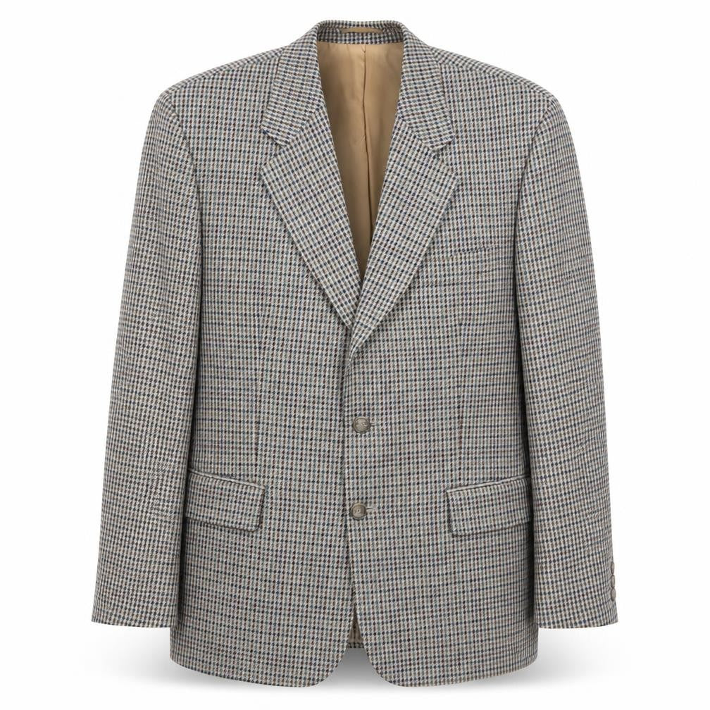 Burton Mens Multicoloured Geometric Wool Jacket Blazer Size 40 Regular