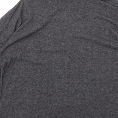 New Look Womens Grey Polyester Basic T-Shirt Size 12 One Shoulder