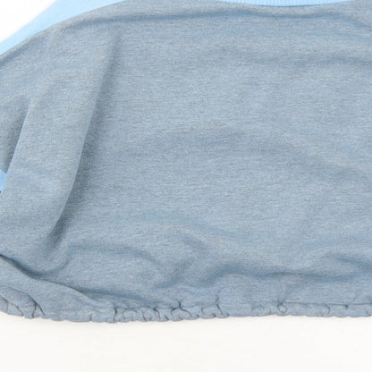 Next Girls Blue Colourblock Cotton Pullover Sweatshirt Size 11 Years Pullover