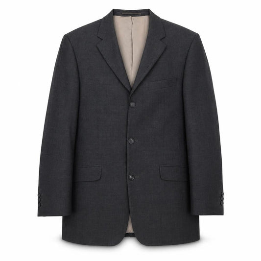Milan Mens Grey Polyester Jacket Suit Jacket Size 40 Regular